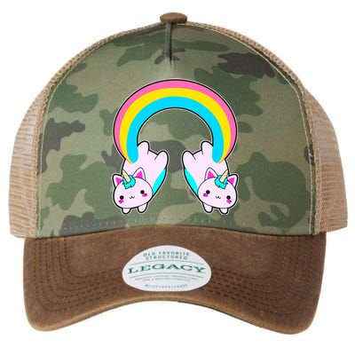 Rainbow Cat Twin Caticorns Legacy Tie Dye Trucker Hat