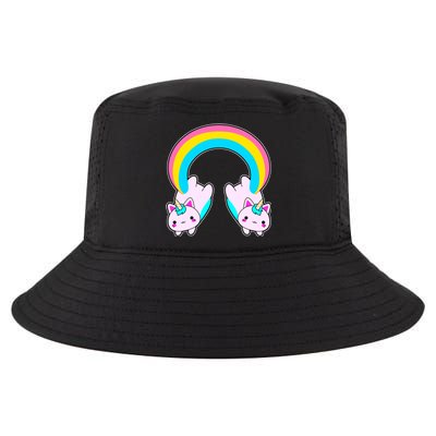 Rainbow Cat Twin Caticorns Cool Comfort Performance Bucket Hat