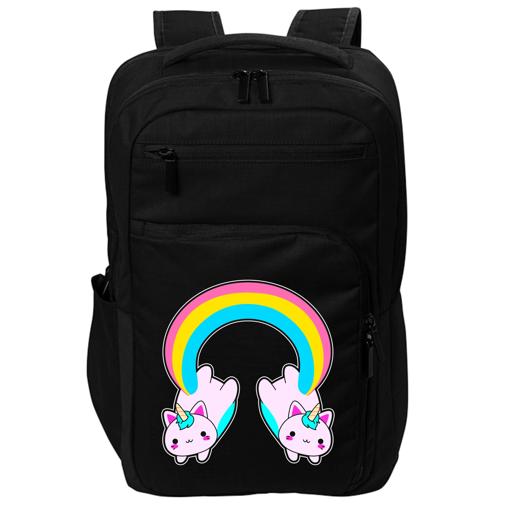 Rainbow Cat Twin Caticorns Impact Tech Backpack