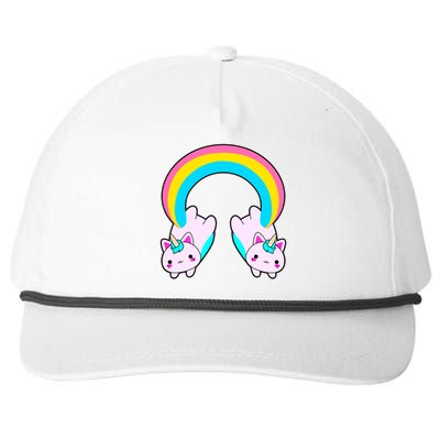 Rainbow Cat Twin Caticorns Snapback Five-Panel Rope Hat