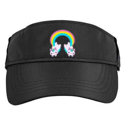 Rainbow Cat Twin Caticorns Adult Drive Performance Visor