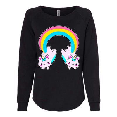 Rainbow Cat Twin Caticorns Womens California Wash Sweatshirt