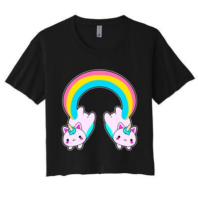 Rainbow Cat Twin Caticorns Crop Top
