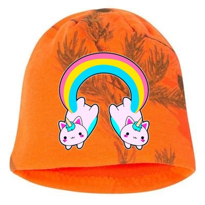 Rainbow Cat Twin Caticorns Kati - Camo Knit Beanie