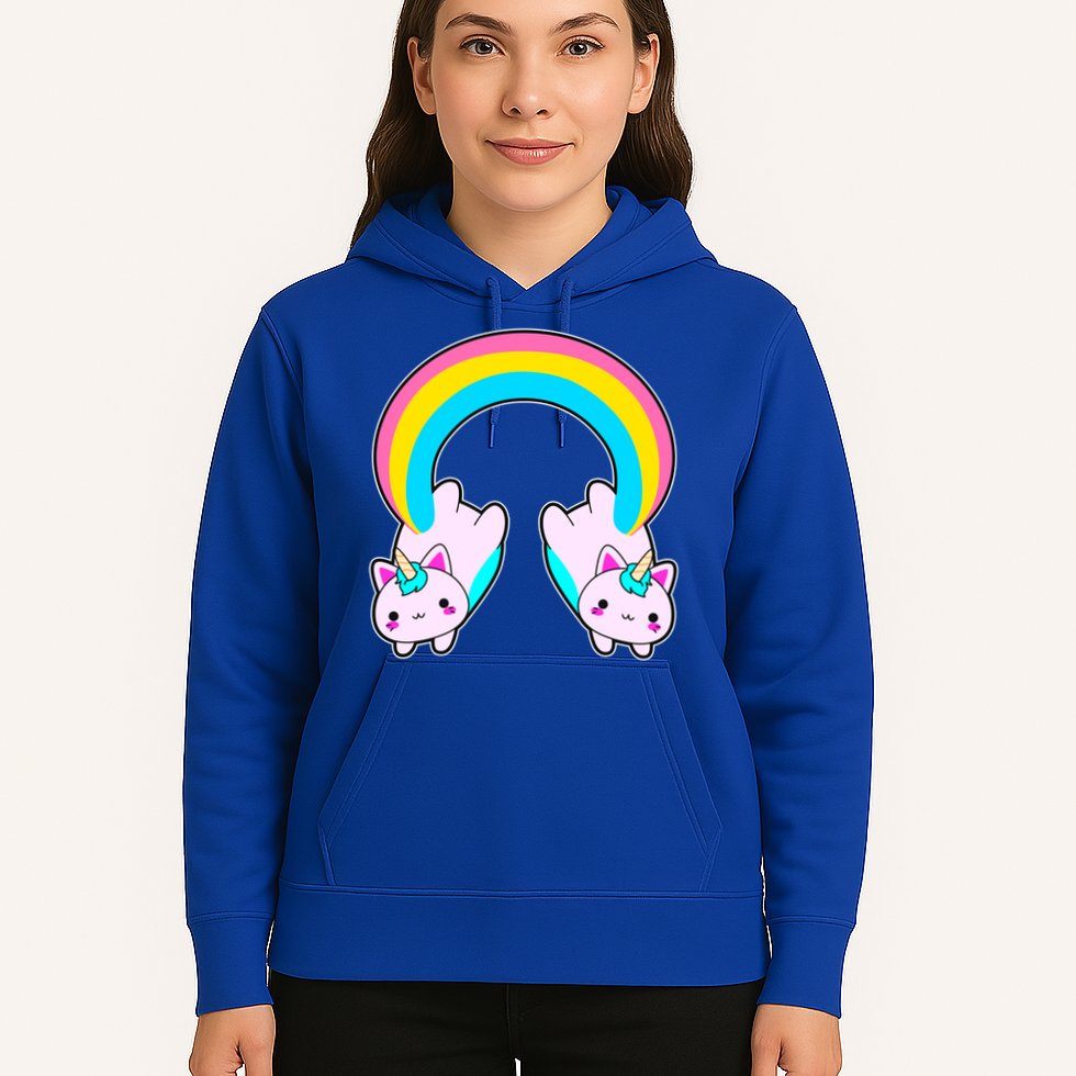 Rainbow Cat Twin Caticorns Hoodie