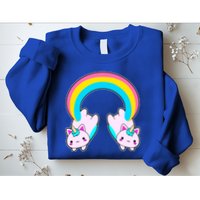 Rainbow Cat Twin Caticorns Sweatshirt