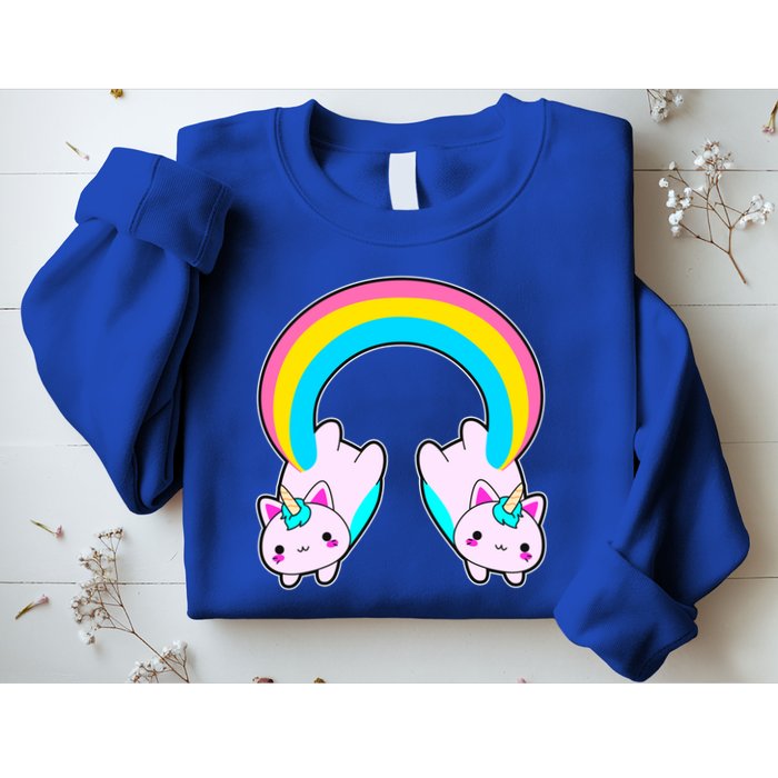 Rainbow Cat Twin Caticorns Sweatshirt