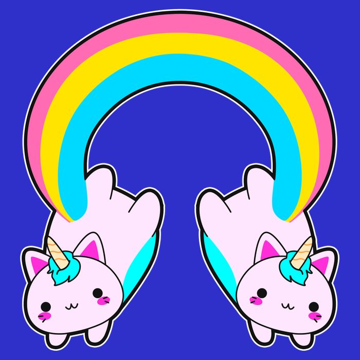 Rainbow Cat Twin Caticorns T-Shirt