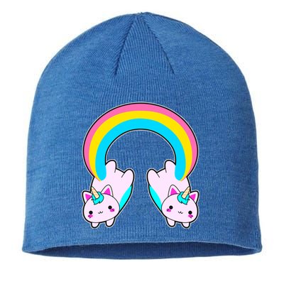 Rainbow Cat Twin Caticorns Sustainable Beanie