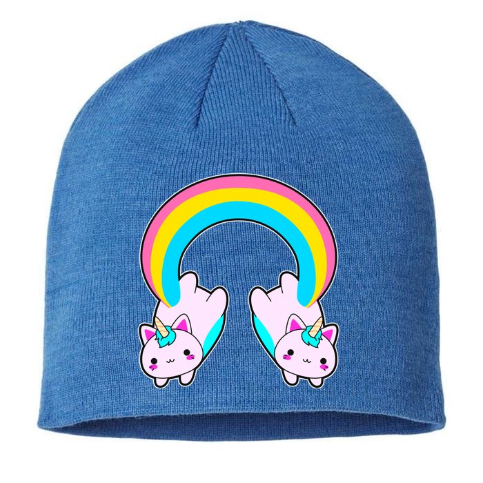 Rainbow Cat Twin Caticorns Sustainable Beanie