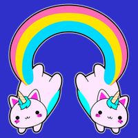 Rainbow Cat Twin Caticorns Sustainable Beanie