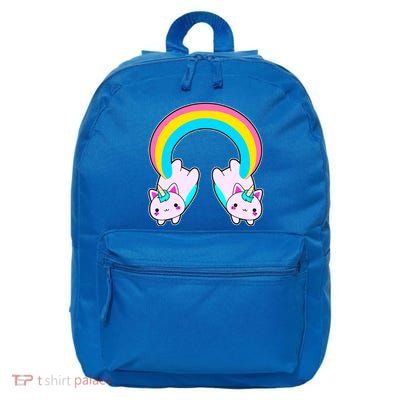 Rainbow Cat Twin Caticorns 16 in Basic Backpack
