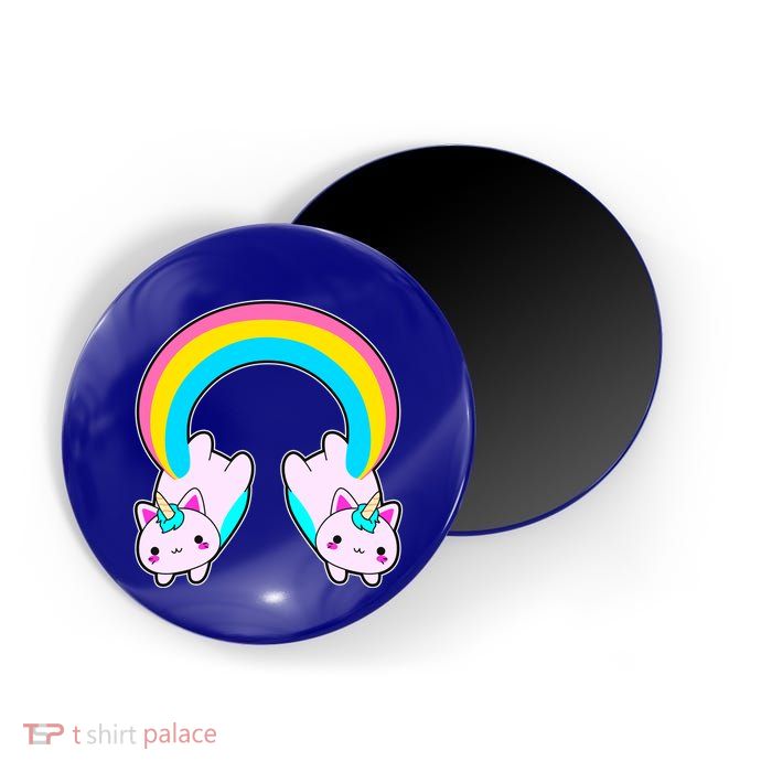 Rainbow Cat Twin Caticorns Magnet