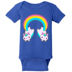 Rainbow Cat Twin Caticorns Baby Bodysuit