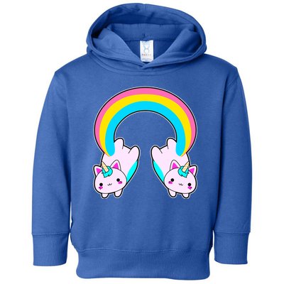 Rainbow Cat Twin Caticorns Toddler Hoodie