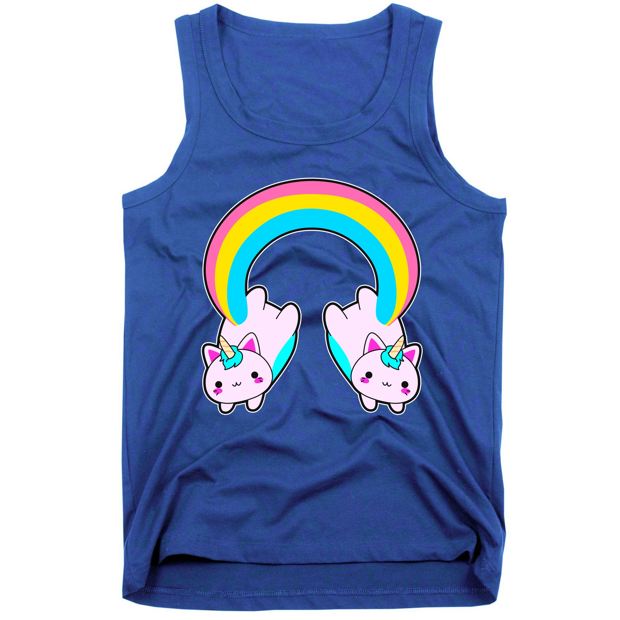 Rainbow Cat Twin Caticorns Tank Top