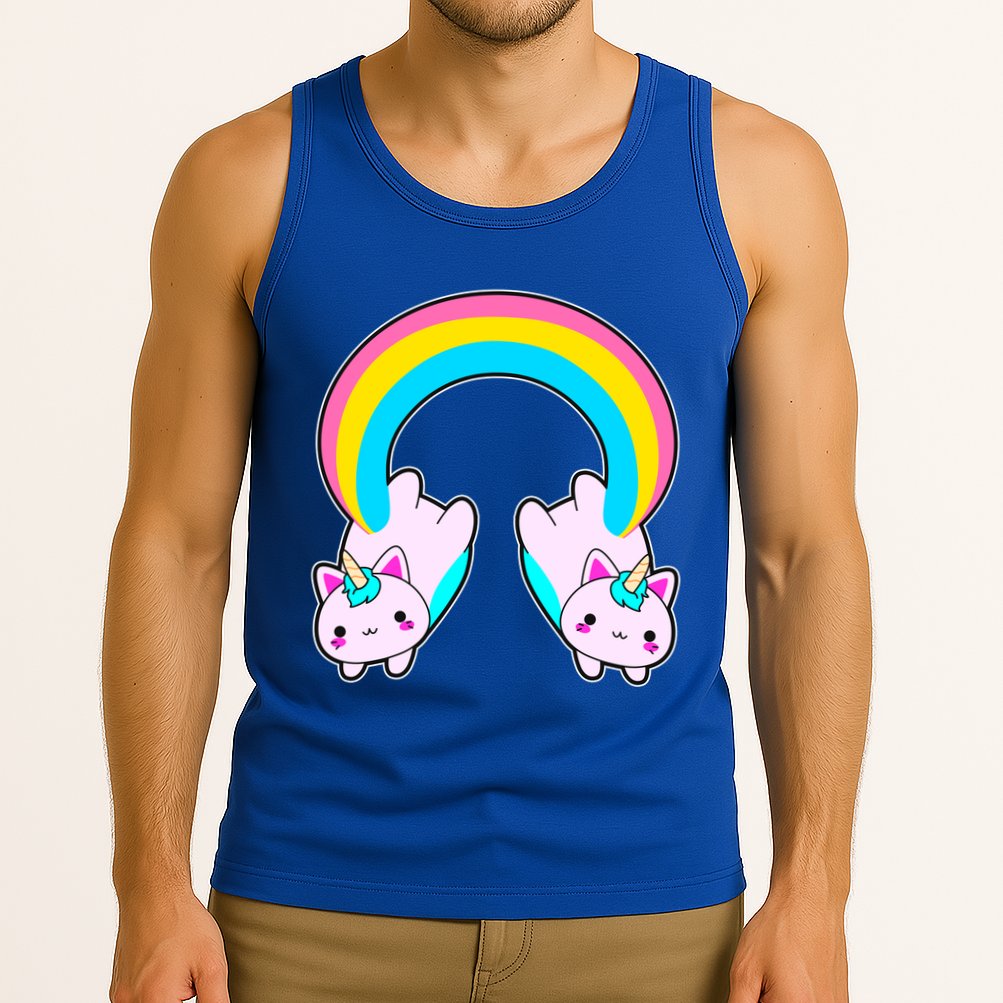 Rainbow Cat Twin Caticorns Tank Top