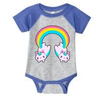 Rainbow Cat Twin Caticorns Infant Baby Jersey Bodysuit