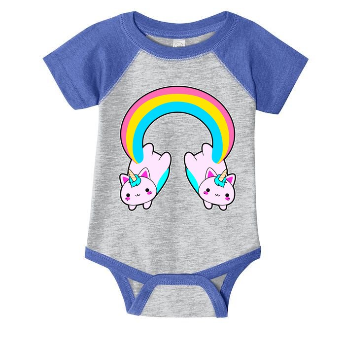 Rainbow Cat Twin Caticorns Infant Baby Jersey Bodysuit