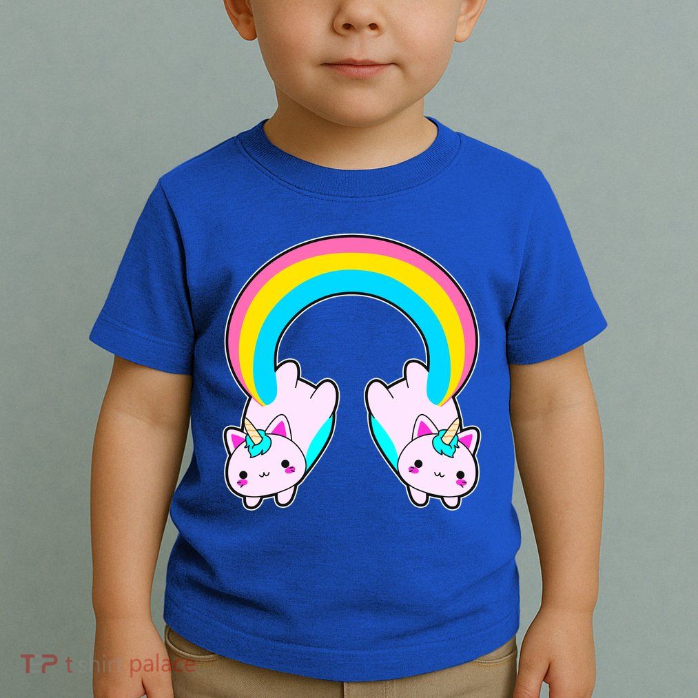 Rainbow Cat Twin Caticorns Toddler T-Shirt