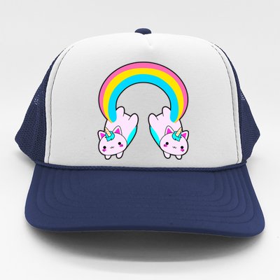 Rainbow Cat Twin Caticorns Trucker Hat