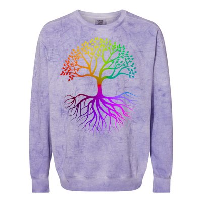 Rainbow Colorful - Tree Of life Colorblast Crewneck Sweatshirt