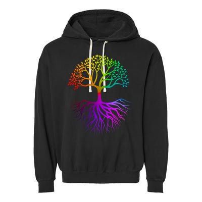 Rainbow Colorful - Tree Of life Garment-Dyed Fleece Hoodie