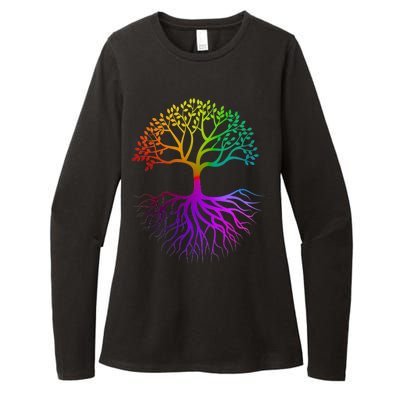 Rainbow Colorful - Tree Of life Womens CVC Long Sleeve Shirt