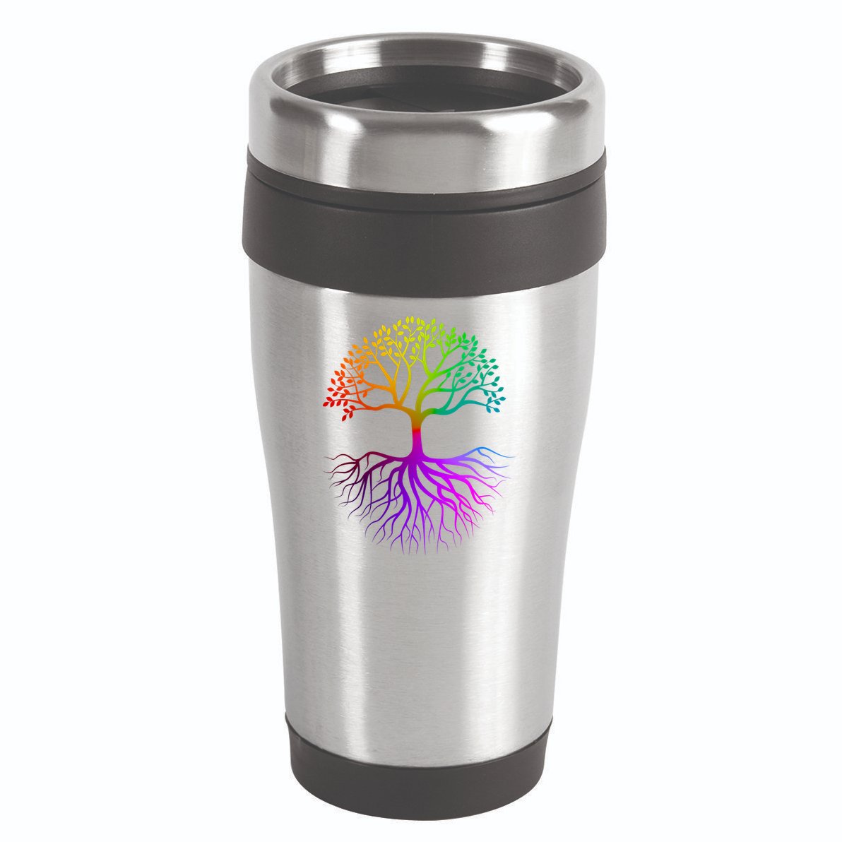 Rainbow Colorful - Tree Of life 16oz Travel Tumbler