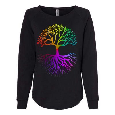 Rainbow Colorful - Tree Of life Womens California Wash Sweatshirt