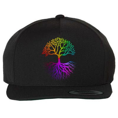 Rainbow Colorful - Tree Of life Wool Snapback Cap