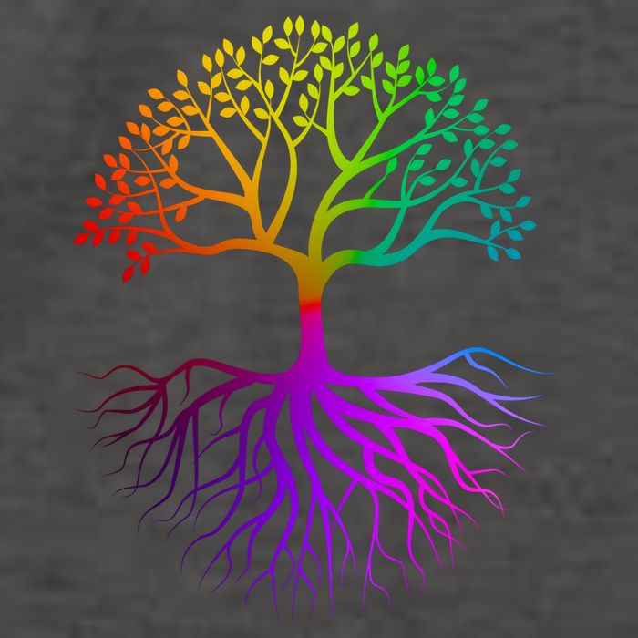 Rainbow Colorful - Tree Of life Vector Backpack