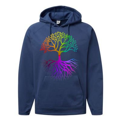 Rainbow Colorful - Tree Of life Performance Fleece Hoodie