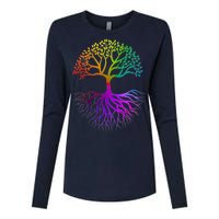 Rainbow Colorful - Tree Of life Womens Cotton Relaxed Long Sleeve T-Shirt