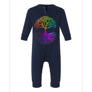 Rainbow Colorful - Tree Of life Infant Fleece One Piece