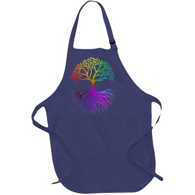 Rainbow Colorful - Tree Of life Full-Length Apron With Pockets