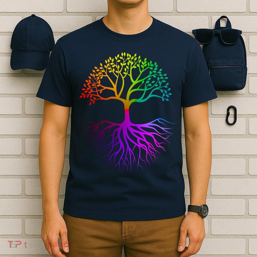 Rainbow Colorful - Tree Of life T-Shirt