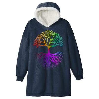 Rainbow Colorful - Tree Of life Hooded Wearable Blanket