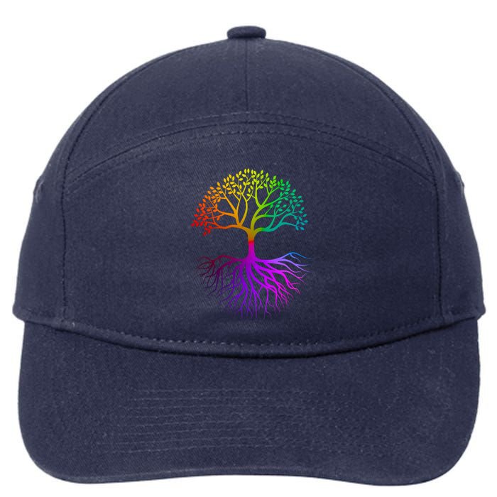 Rainbow Colorful - Tree Of life 7-Panel Snapback Hat