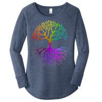 Rainbow Colorful - Tree Of life Women's Perfect Tri Tunic Long Sleeve Shirt