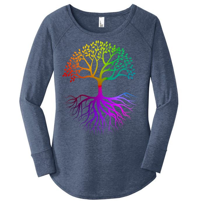 Rainbow Colorful - Tree Of life Women's Perfect Tri Tunic Long Sleeve Shirt