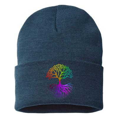 Rainbow Colorful - Tree Of life Sustainable Knit Beanie