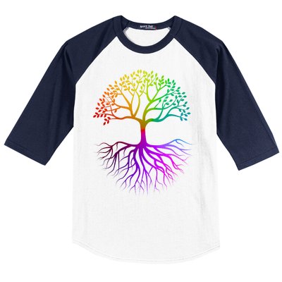 Rainbow Colorful - Tree Of life Baseball Sleeve Shirt