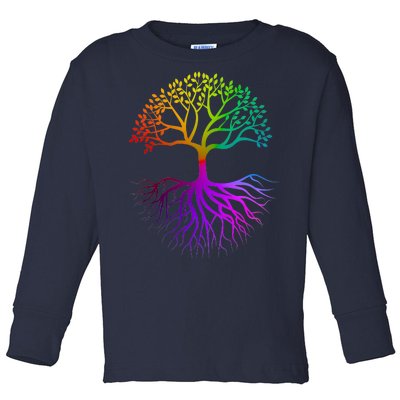 Rainbow Colorful - Tree Of life Toddler Long Sleeve Shirt