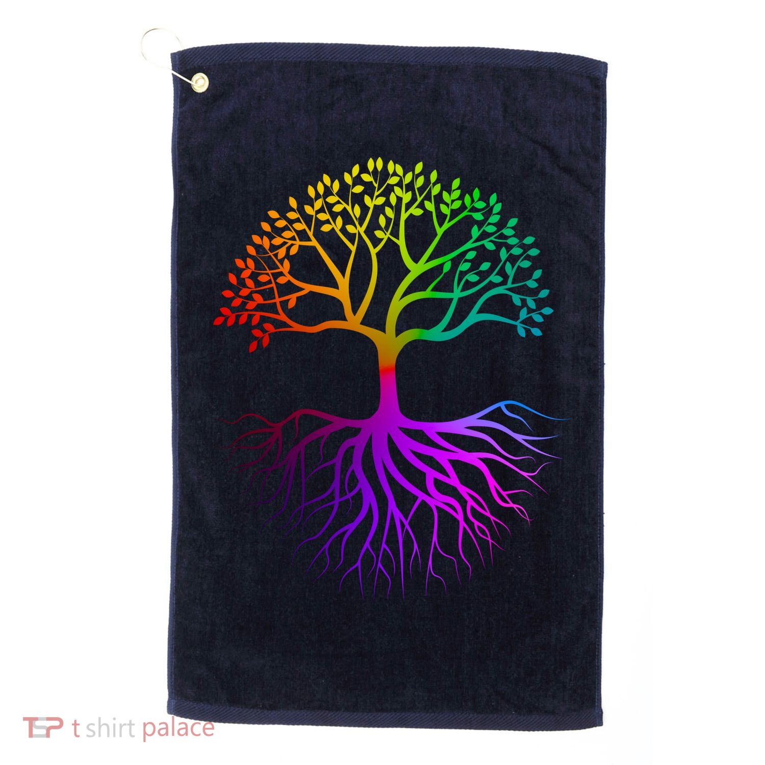 Rainbow Colorful - Tree Of life Golf Towel