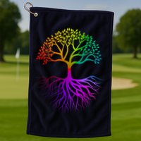 Rainbow Colorful - Tree Of life Golf Towel