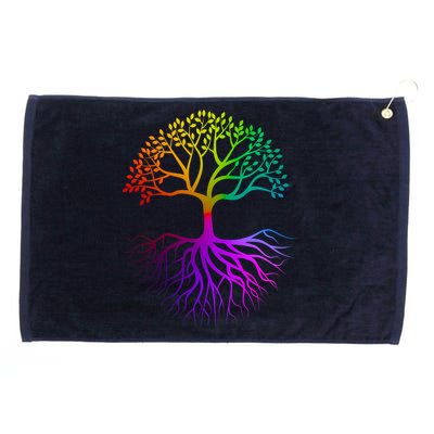 Rainbow Colorful - Tree Of life Grommeted Golf Towel