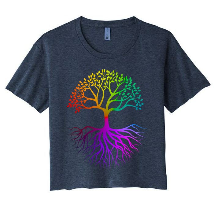 Rainbow Colorful - Tree Of life Crop Top