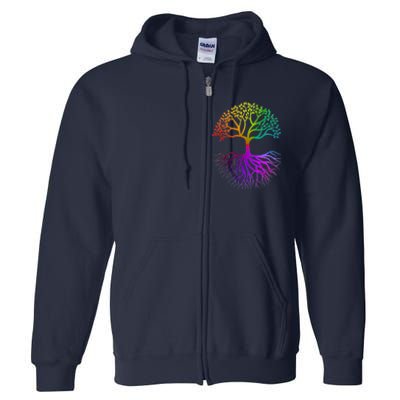 Rainbow Colorful - Tree Of life Full Zip Hoodie