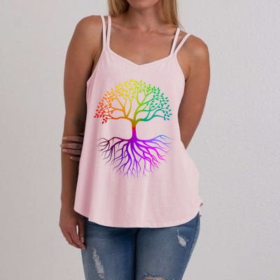 Rainbow Colorful - Tree Of life Women's Strappy Tank